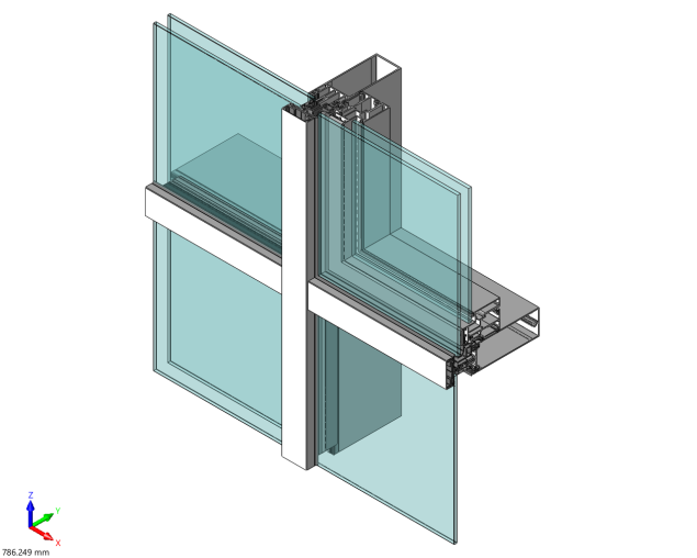 ALUMEG Stick Curtain Wall CW 50 FCC “Fully Captured CW”