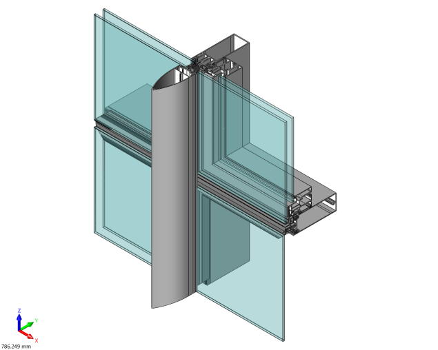 ALUMEG Stick Curtain Wall CW 50 VCC “Vertically Captured CW”